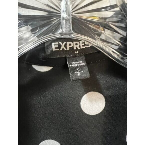 Express Polka Dots Long Sleeves Button Up The Portofino Shirt‎ Small - Picture 4 of 4